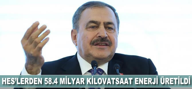 Veysel Eroğlu: Kuraklığa rağmen HES'lerden 58.4 milyar kilovatsaat enerji üretildi