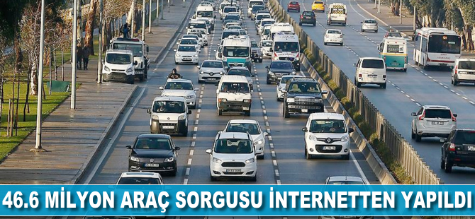 46.6 milyon araç sorgusu internetten yapıldı