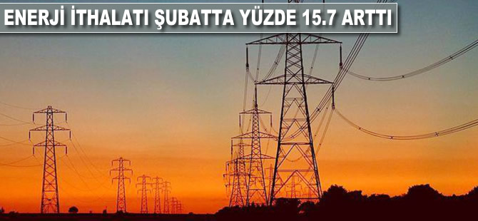 Enerji ithalatı şubatta yüzde 15.7 arttı