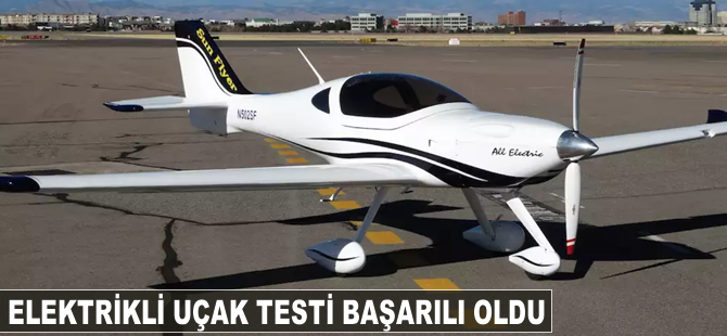 Elektrikli uçak testi başarılı oldu