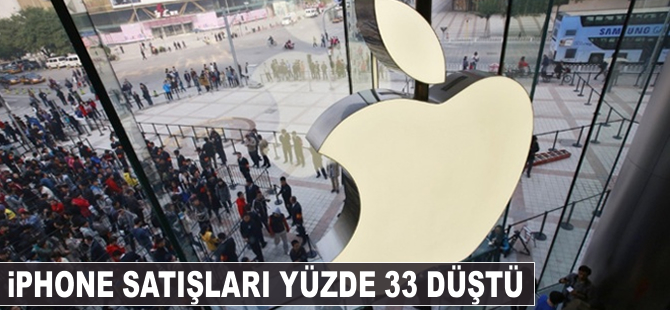 iPhone satışları yüzde 33 düştü