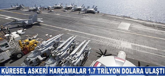 Küresel askeri harcamalar 1.7 trilyon dolara ulaştı