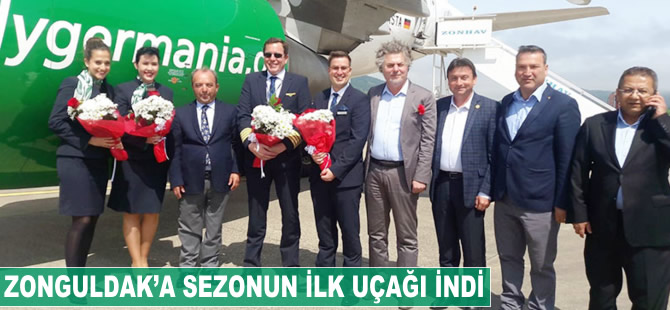 Zonguldak'a sezonun ilk uçağı indi