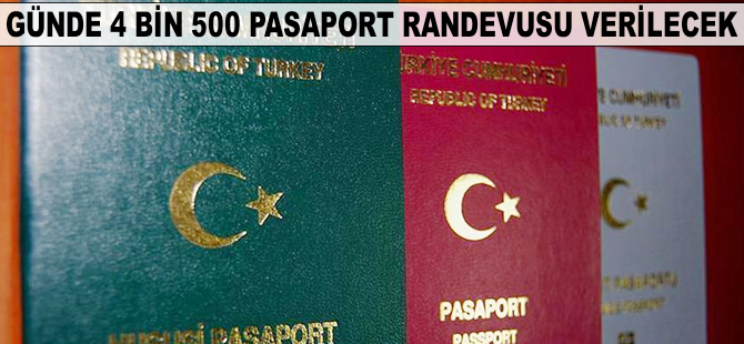 İstanbul'da günde 4 bin 500 pasaport randevusu verilecek