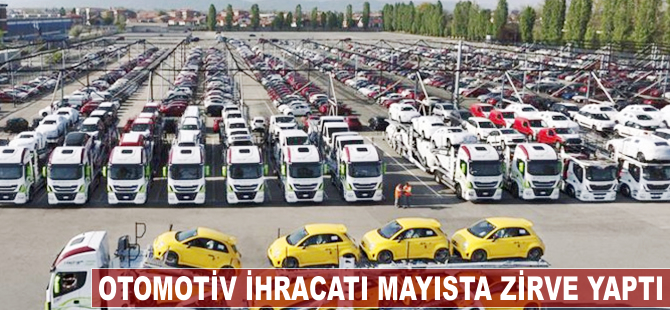 Otomotiv ihracatı mayısta zirve yaptı