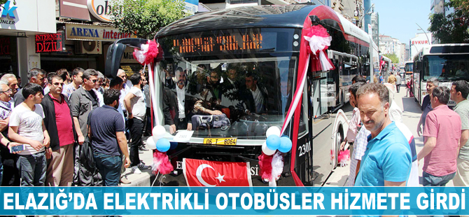 Elazığ'da elektrikli otobüsler hizmete girdi