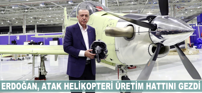 Recep Tayyip Erdoğan Atak helikopteri üretim hattını gezdi