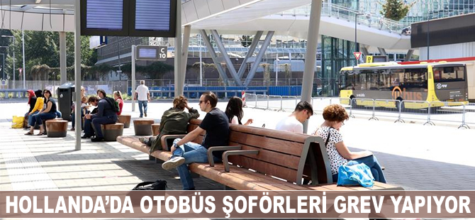 Hollanda'da otobüs şoförleri zam talebiyle greve gitti