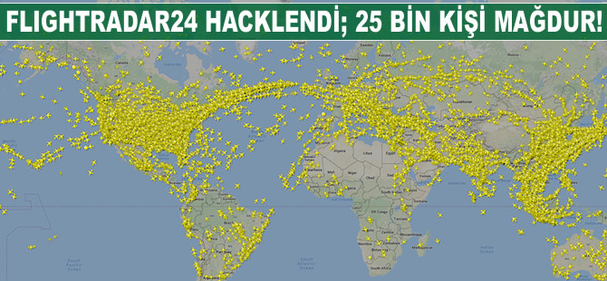 Flightradar24 hacklendi; 25 bin kişi mağdur!