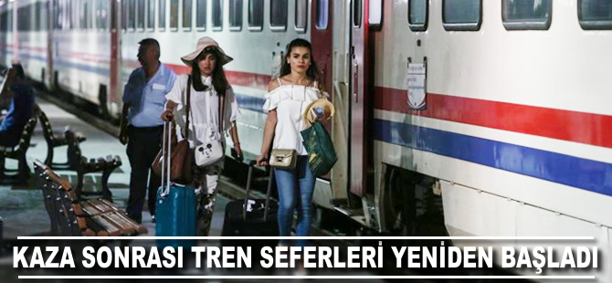 Kaza sonrası tren seferleri yeniden başladı