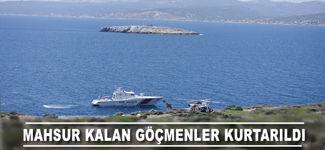 Boğaz Adası'nda mahsur kalan göçmenler kurtarıldı