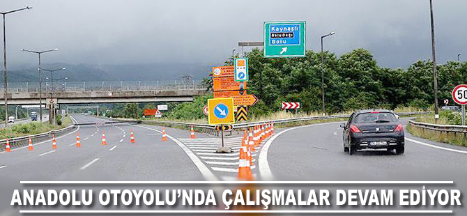 Anadolu Otoyolu'nda yol çalışmaları devam ediyor