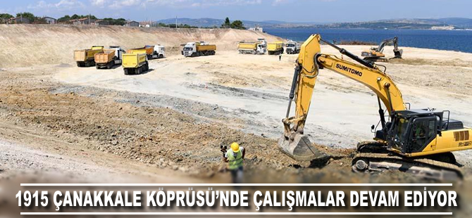 1915 Çanakkale Köprüsü'nde çalışmalar devam ediyor