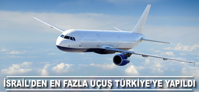 İsrail’den en fazla uçuş Türkiye’ye yapıldı