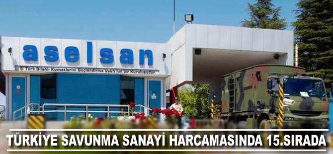 "Türkiye savunma sanayi harcamasında 15. sırada"