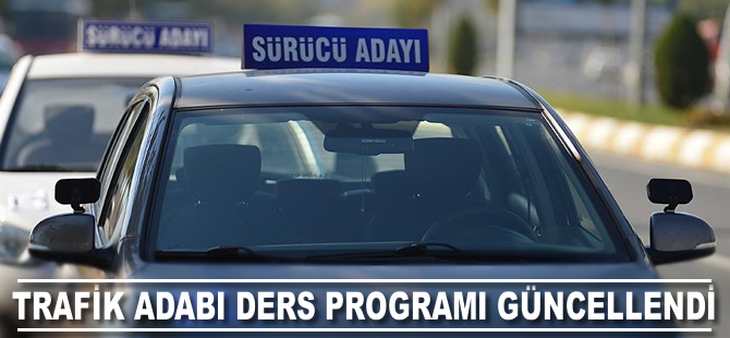 Trafik adabı ders programı güncellendi