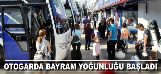 Otogarda bayram yoğunluğu başladı