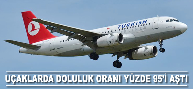 Uçaklarda doluluk oranı yüzde 95'i aştı