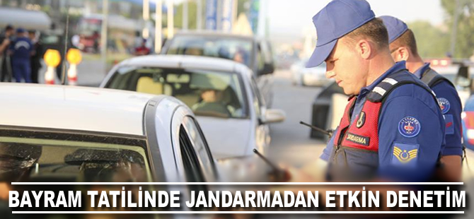 Bayram tatilinde jandarmadan etkin denetim