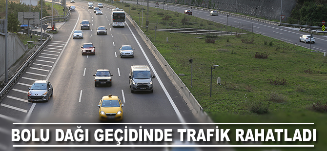 Anadolu Otoyolu Bolu Dağı geçidinde trafik rahatladı