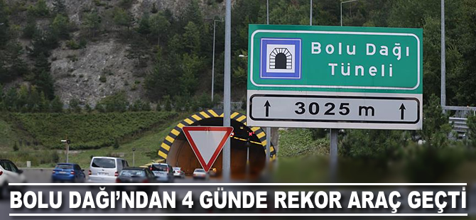 Bolu Dağı'ndan 4 günde rekor sayıda araç geçti