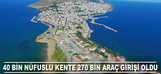 40 bin nüfuslu kente 270 bin araç girişi oldu