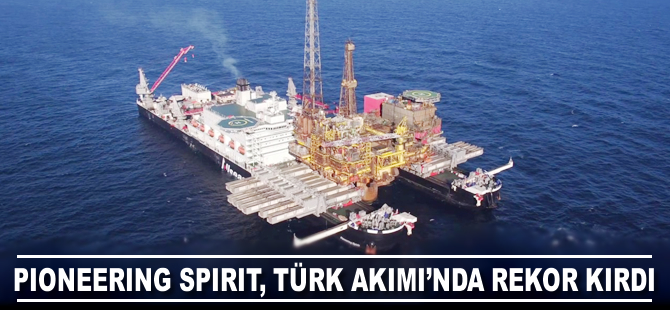 Pioneering Spirit, Türk Akımı'nda dünya rekoru kırdı