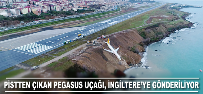 Pistten çıkan Pegasus uçağı İngiltere'ye gönderiliyor