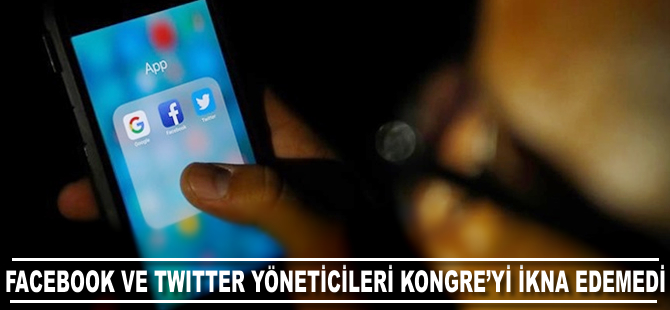 Facebook ve Twitter yöneticileri, Kongre'yi ikna edemedi