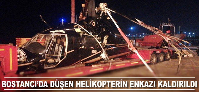 Düşen helikopterin enkazı çıkarıldı!