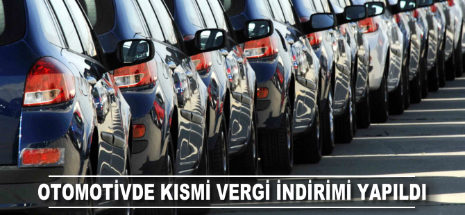 Otomotivde kısmi vergi indirimi yapıldı