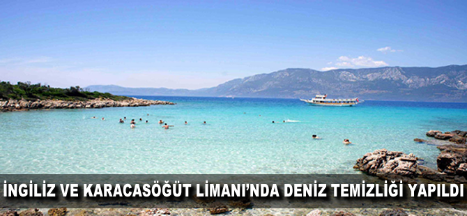 İngiliz ve Karacasöğüt Limanı'nda deniz temizliği yapıldı