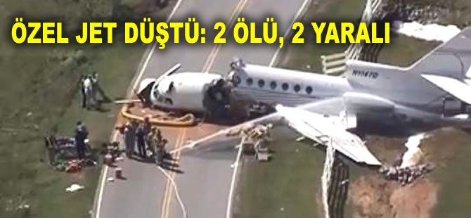 ABD'de özel jet düştü; 2 ölü 2 yaralı