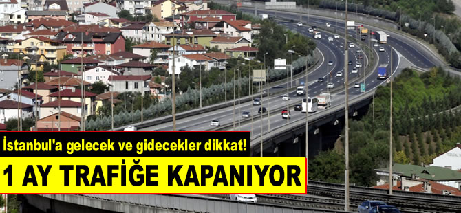 TEM Otoyolu Şekerpınar-Gebze arası 1 ay trafiğe kapanıyor