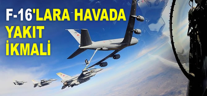 F-16'lara havada yakıt ikmali