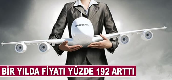 1 yılda fiyatı en fazla artan ürün yüzde 192 ile uçak bileti oldu