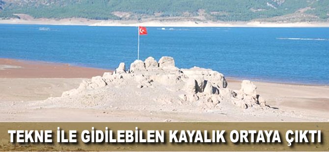 Tekne ile gidilebilen kayalık ortaya çıktı