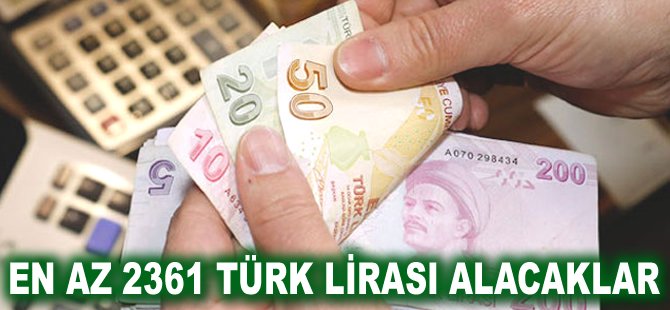 En az 2361 Türk Lirası alacaklar