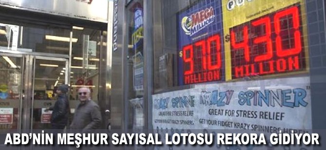 ABD'nin meşhur sayısal lotosu rekora gidiyor