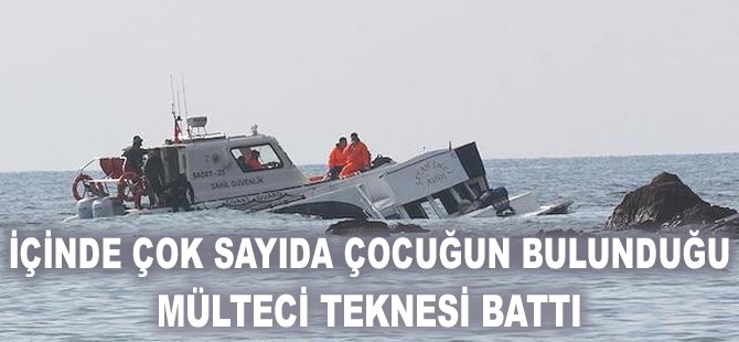 İçinde çok sayıda çocuğun bulunduğu mülteci teknesi battı