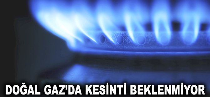 Doğal gaz'da kesinti beklenmiyor