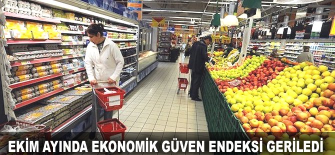 Ekim ayında Ekonomik Güven Endeksi geriledi