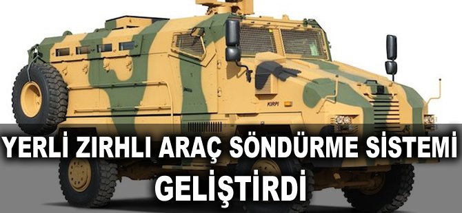 Yerli zırhlı araç söndürme sistemi geliştirdi