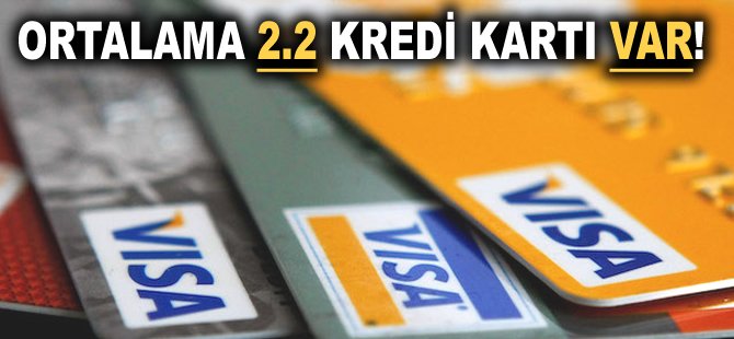 Ortalama 2.2 kredi kartı var!