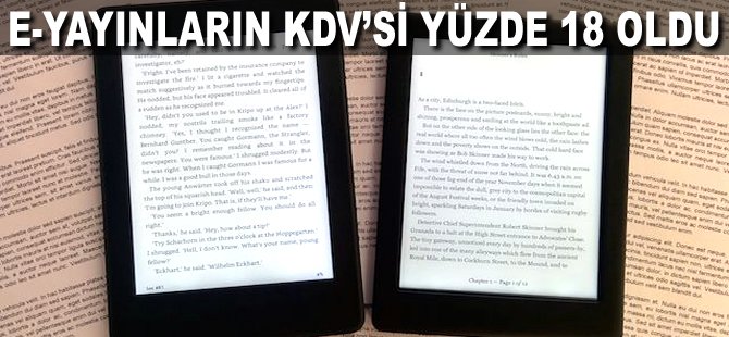 E-Yayınların KDV'si yüzde 18 oldu