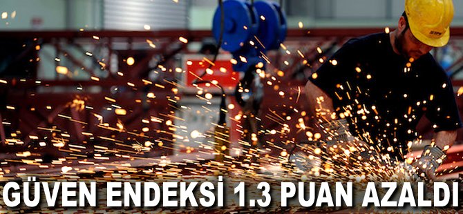 Güven endeksi 1.3 puan azaldı