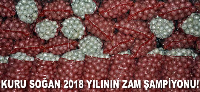 Kuru Soğan 2018 yılının Zam Şampiyonu!