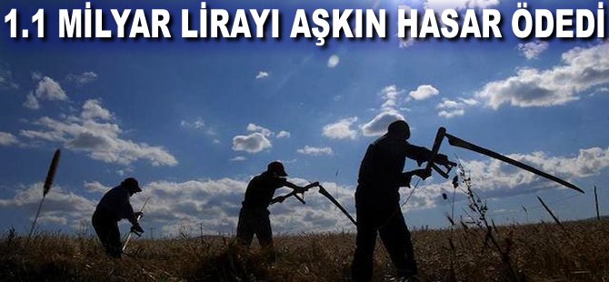 1.1 milyar lirayı aşkın hasar ödedi