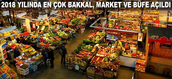 2018 yılında en çok Bakkal ve Büfe açıldı