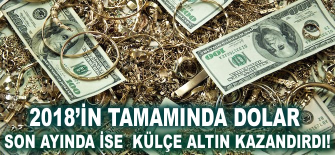 2018'in tamamında Dolar son ayında ise Külçe Altın kazandırdı!